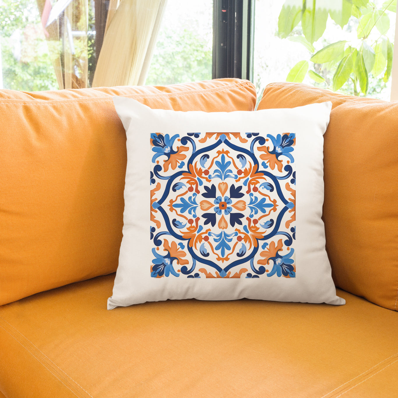 Timeless Tile Design Pillow - Embrace Portuguese Elegance