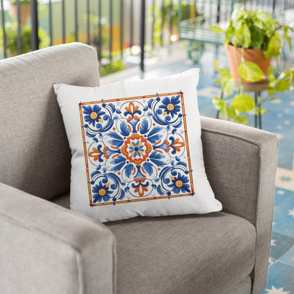 Timeless Tile Design Pillow - Embrace Portuguese Elegance