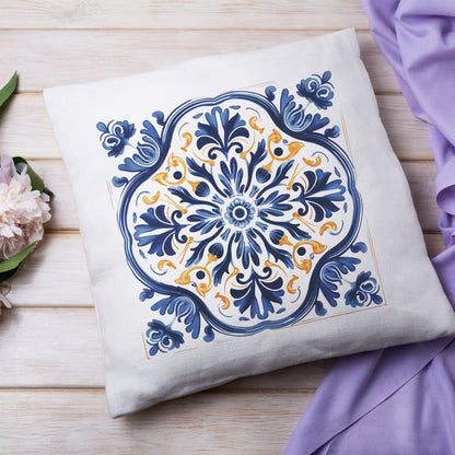 Timeless Traditional Portuguese Tile Design Pillow - Bring the Essence of Portugal Home