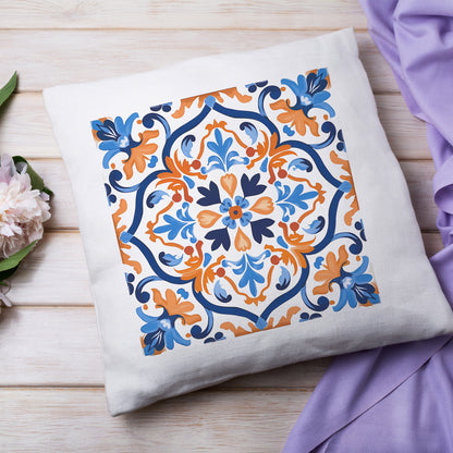 Timeless Tile Design Pillow - Embrace Portuguese Elegance