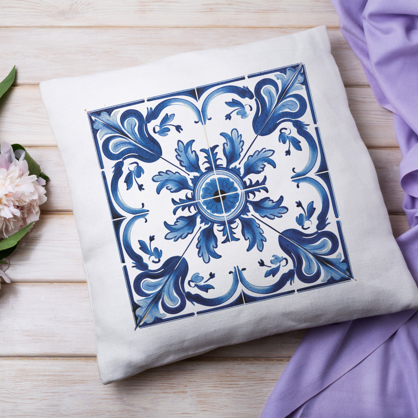 Portuguese Mosaic Tile Pillow - Add a Touch of Portugal to Your Home