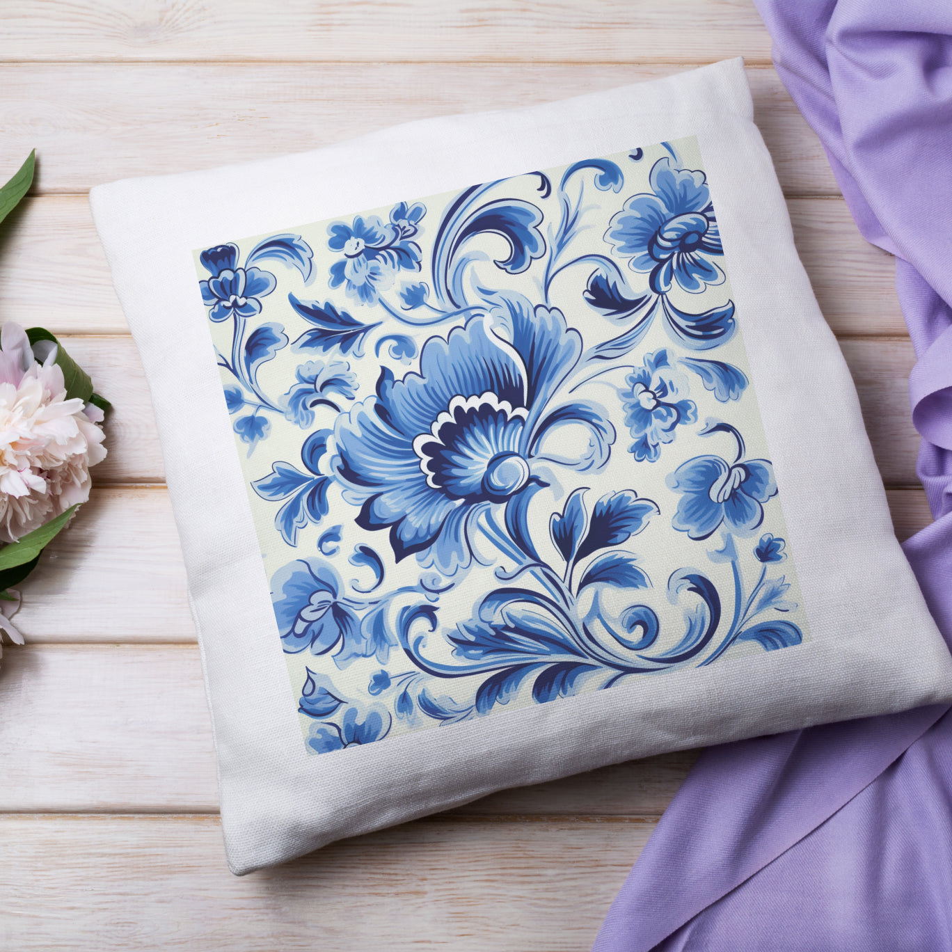 Portuguese Heritage Tile Pillow - Add Cultural Elegance to Your Home