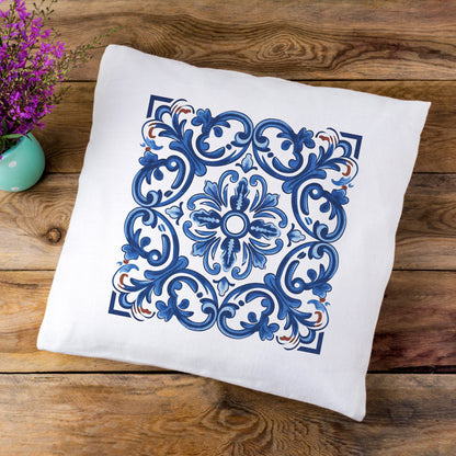 Classic Portuguese Tile Pattern Pillow - Infuse Elegance into Your Home