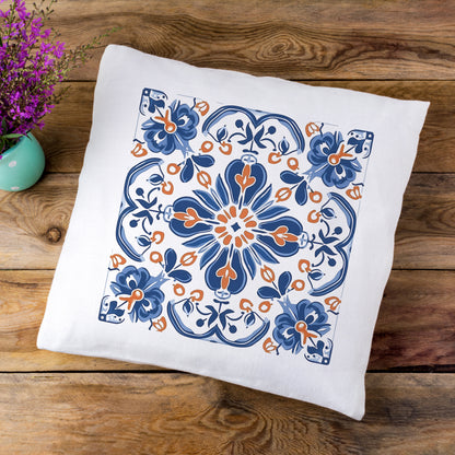 Traditional Portuguese Tile Inspired Pillow - Bring Portugal Home