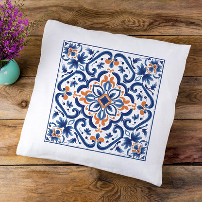 Elegant Portuguese Tile Design Pillow - Bring the Beauty of Portugal Home