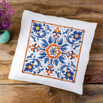 Timeless Tile Design Pillow - Embrace Portuguese Elegance