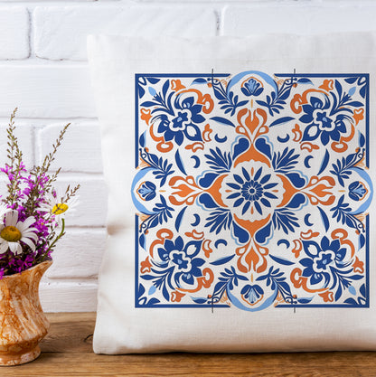 Timeless Tile Design Pillow - Embrace Portuguese Elegance