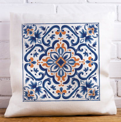 Elegant Portuguese Tile Design Pillow - Bring the Beauty of Portugal Home