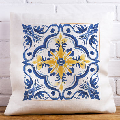 Portuguese Tile Pattern Accent Pillow - Bring the Essence of Portugal Home