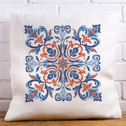 Classic Portuguese Tile Pattern Pillow - Infuse Elegance into Your Home