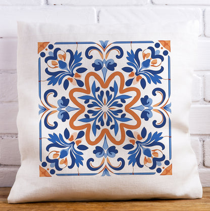 Authentic Tile Pattern Pillow - Bring Portugal's Charm to Your Home