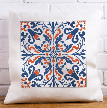 Classic Portuguese Tile Pattern Pillow - Infuse Elegance into Your Home