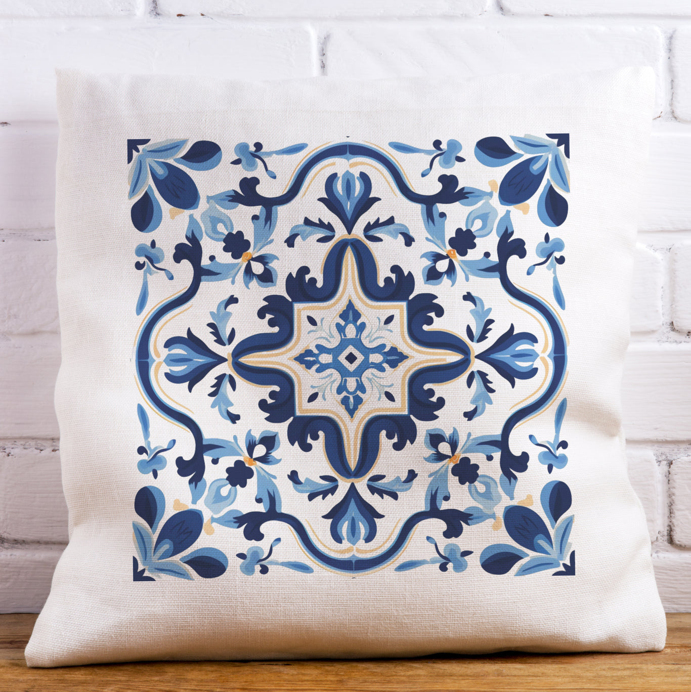 Classic Tile Pattern Pillow - Add a Touch of Portugal to Your Home