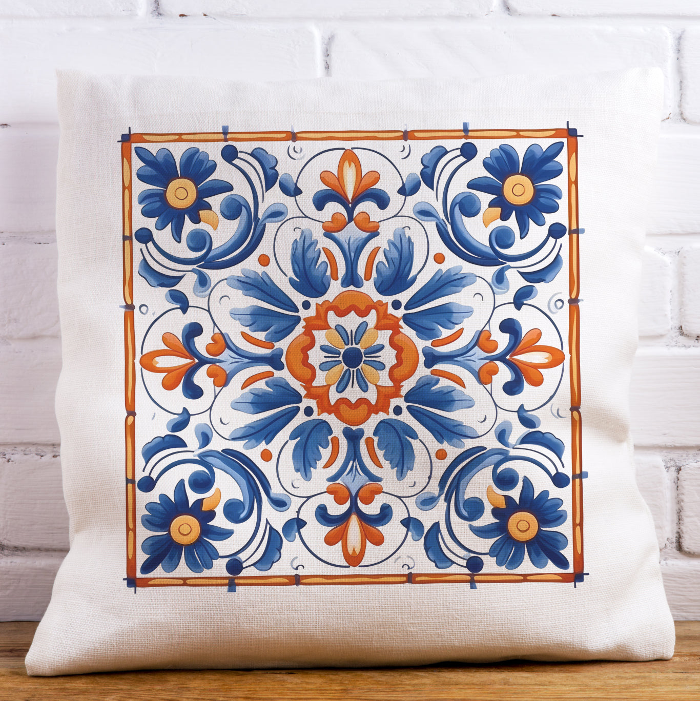 Timeless Tile Design Pillow - Embrace Portuguese Elegance