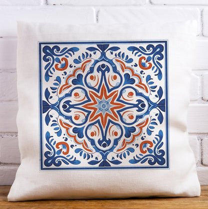 Classic Portuguese Tile Pattern Pillow - Infuse Elegance into Your Home