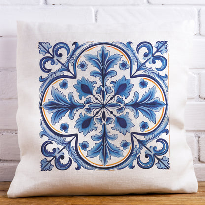 Portuguese Tile Pattern Pillow - Infuse Your Home with Timeless Elegance