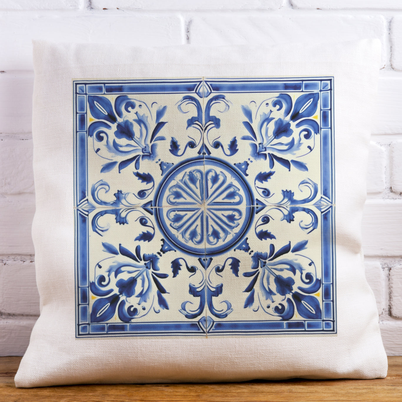 Portuguese Blue Tile Decorative Pillow - Embrace Portuguese Elegance