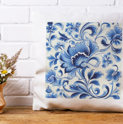 Portuguese Heritage Tile Pillow - Add Cultural Elegance to Your Home