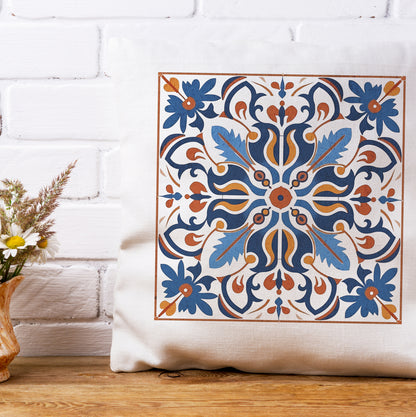 Traditional Portuguese Tile Inspired Pillow - Bring Portugal Home