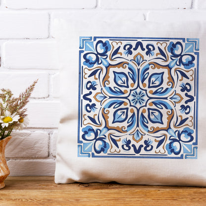 Traditional Portuguese Tile Inspired Pillow - Bring Portugal Home! //Almofada Inspirada nos Azulejos Portugueses-  Traga Portugal para Casa!