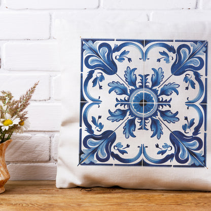 Portuguese Mosaic Tile Pillow - Add a Touch of Portugal to Your Home