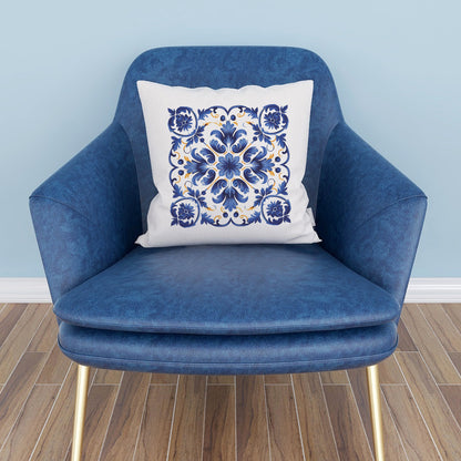 Portuguese Tile Inspired Decorative Pillow - Bring Portuguese Charm Home