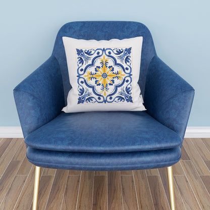 Portuguese Tile Pattern Accent Pillow - Bring the Essence of Portugal Home