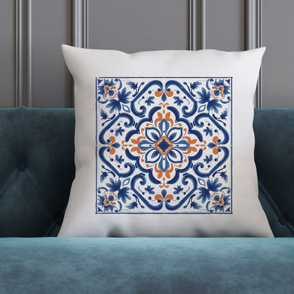 Elegant Portuguese Tile Design Pillow - Bring the Beauty of Portugal Home