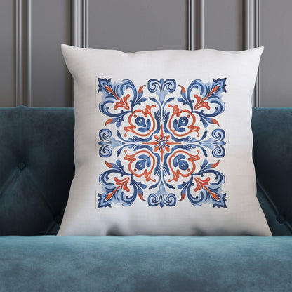 Classic Portuguese Tile Pattern Pillow - Infuse Elegance into Your Home