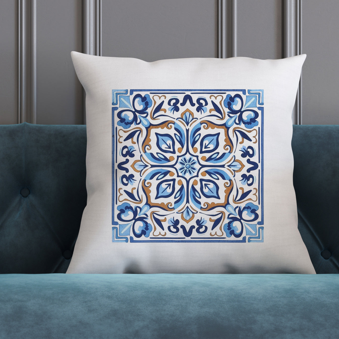 Traditional Portuguese Tile Inspired Pillow - Bring Portugal Home! //Almofada Inspirada nos Azulejos Portugueses-  Traga Portugal para Casa!