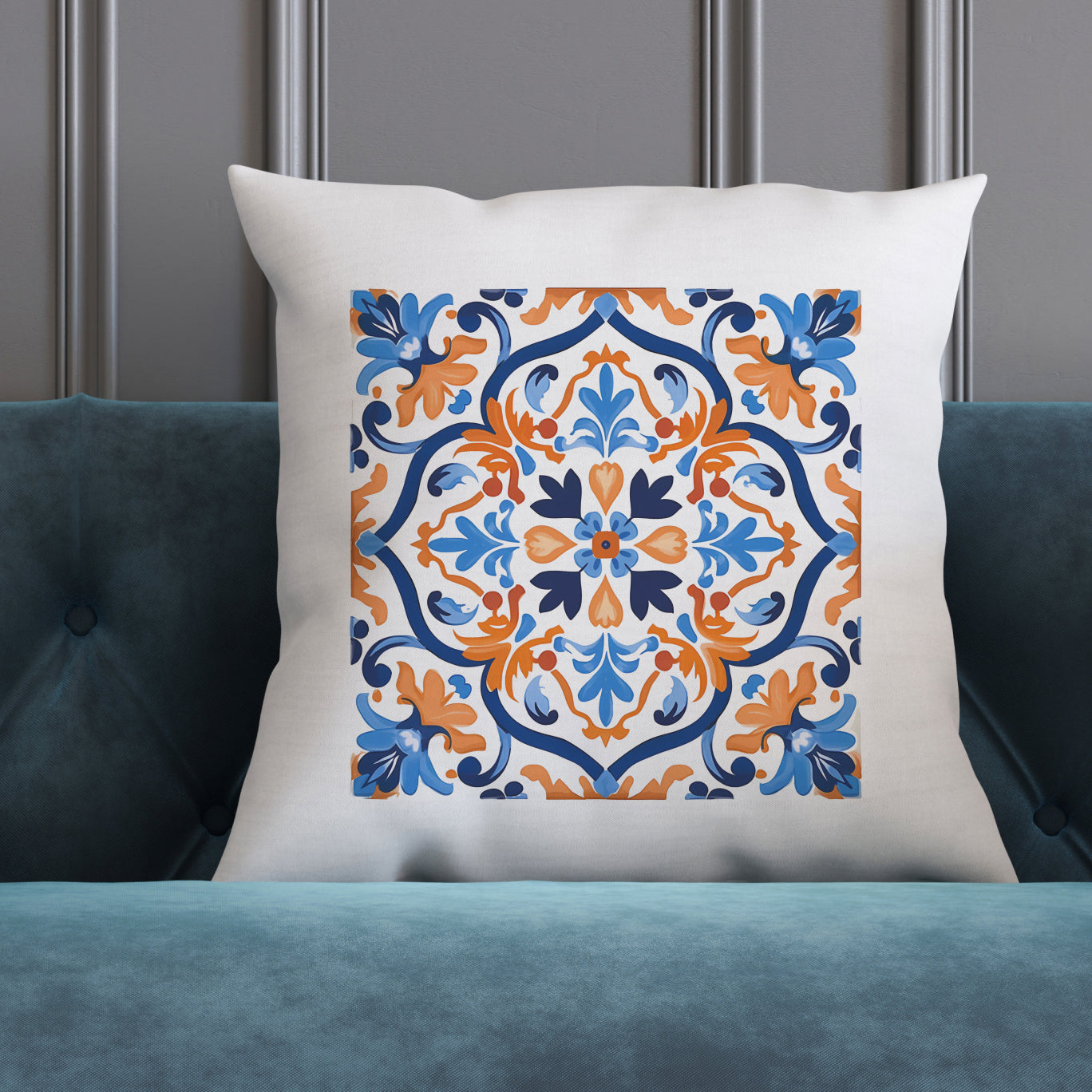 Timeless Tile Design Pillow - Embrace Portuguese Elegance