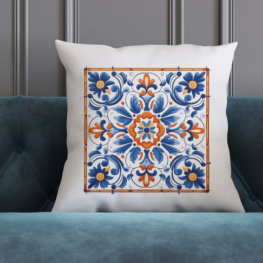 Timeless Tile Design Pillow - Embrace Portuguese Elegance