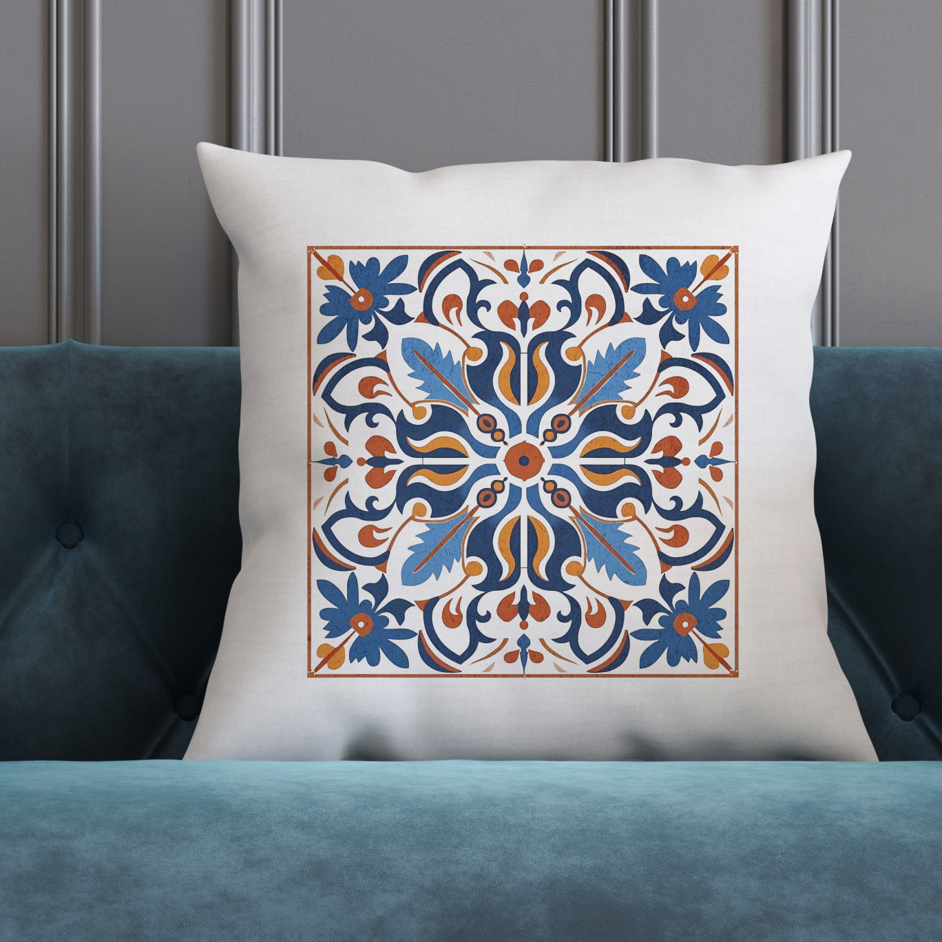 Traditional Portuguese Tile Inspired Pillow - Bring Portugal Home