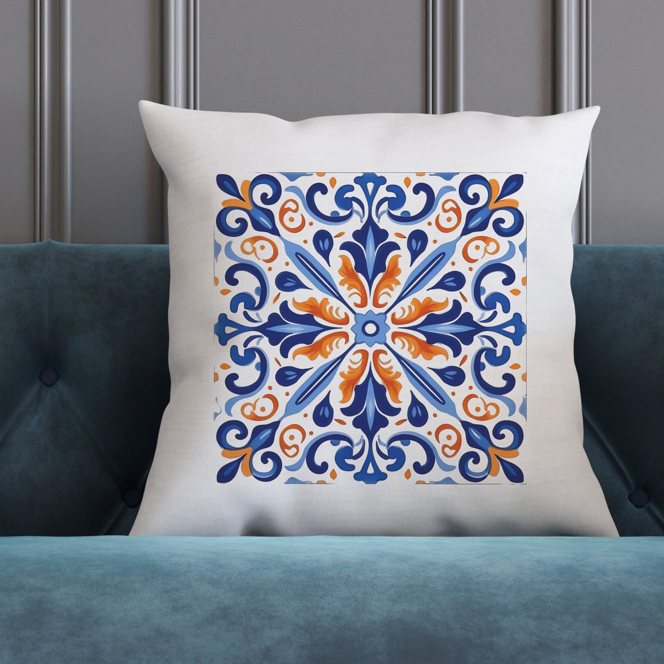 Timeless Tile Design Pillow - Embrace Portuguese Elegance