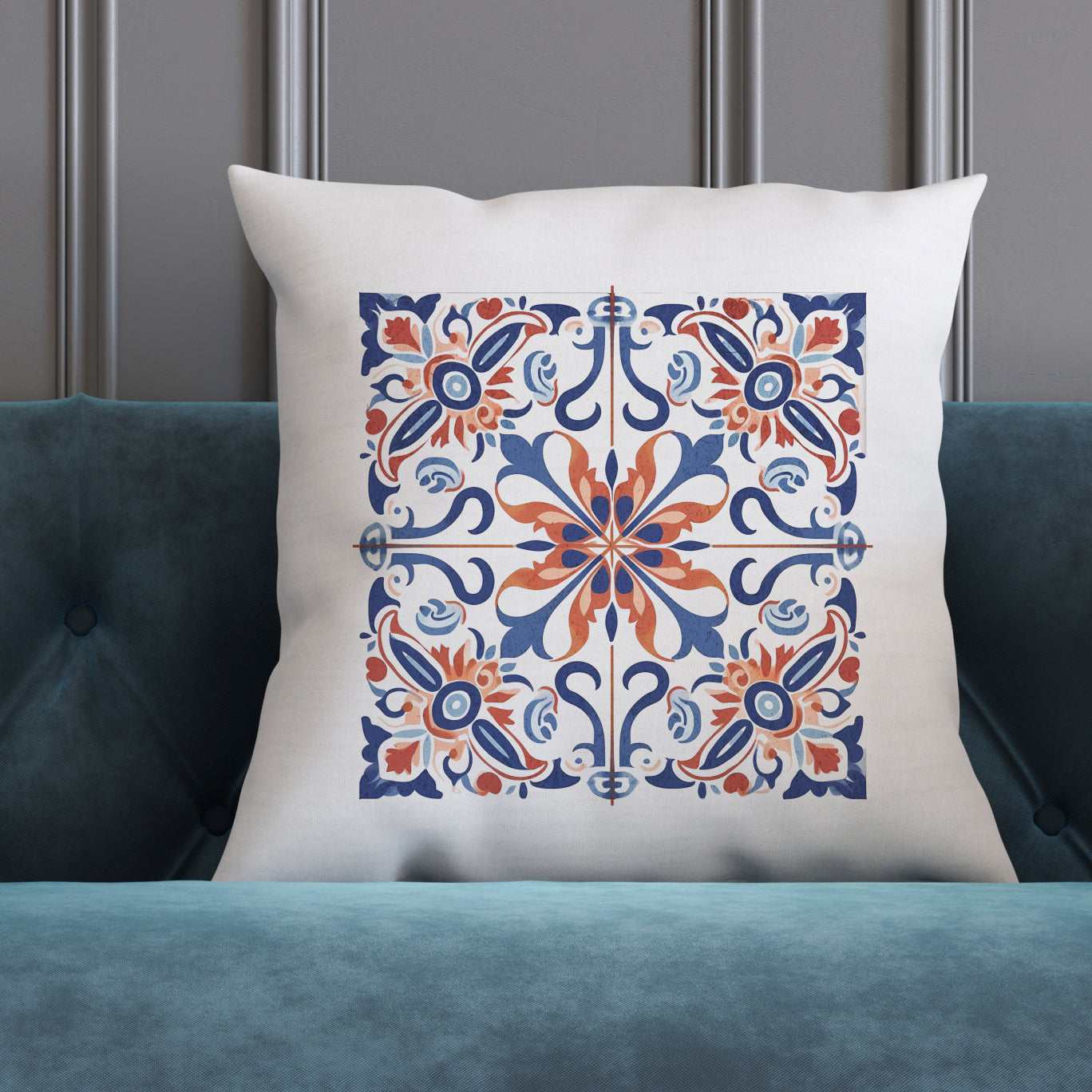 Portuguese Tile Design Pillow - Add a Touch of Portugal to Your Home