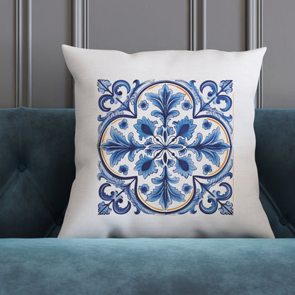 Portuguese Tile Pattern Pillow - Infuse Your Home with Timeless Elegance