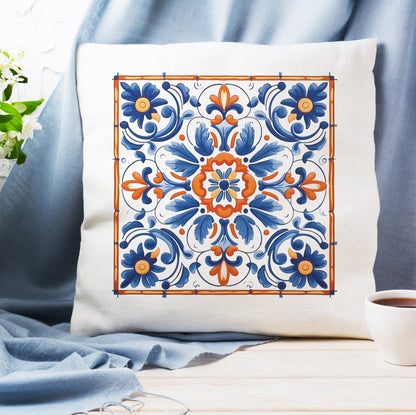 Timeless Tile Design Pillow - Embrace Portuguese Elegance