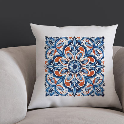 Authentic Tile Pattern Pillow - Bring Portugal's Charm to Your Home