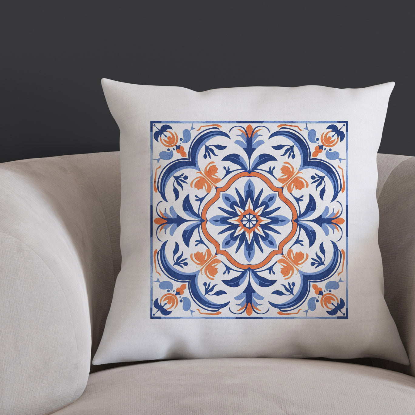 Traditional Portuguese Tile Inspired Pillow - Bring Portugal Home