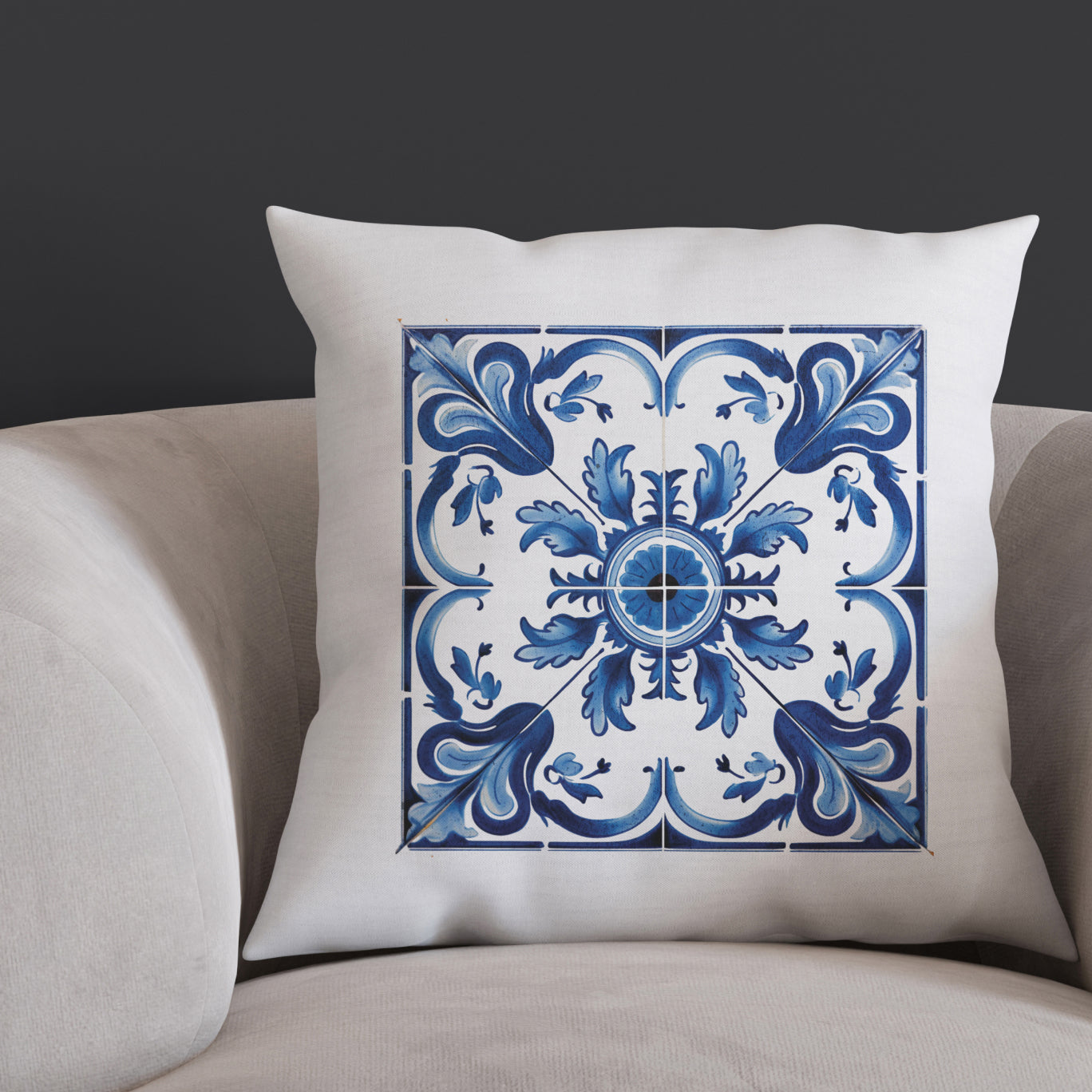 Portuguese Mosaic Tile Pillow - Add a Touch of Portugal to Your Home