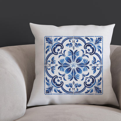 Portuguese Heritage Tile Pillow - Infuse Your Space with Timeless Elegance