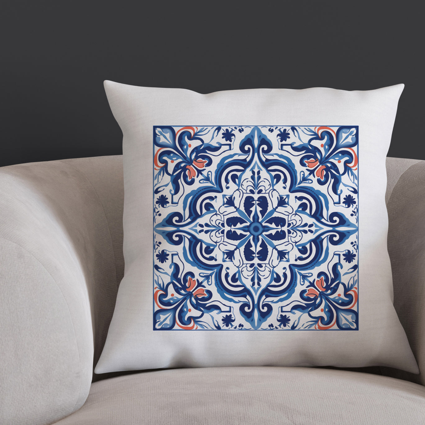 Timeless Tile Design Pillow - Embrace Portuguese Elegance