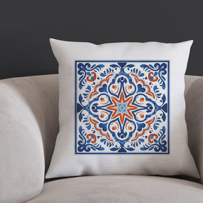 Classic Portuguese Tile Pattern Pillow - Infuse Elegance into Your Home