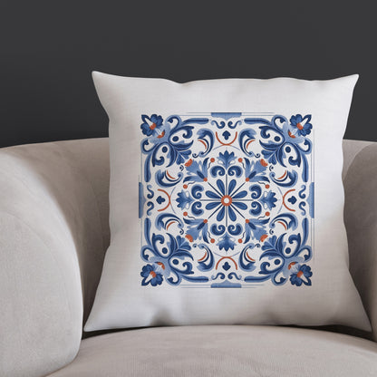 Elegant Tile Pattern Pillow - Portuguese Heritage for Your Home