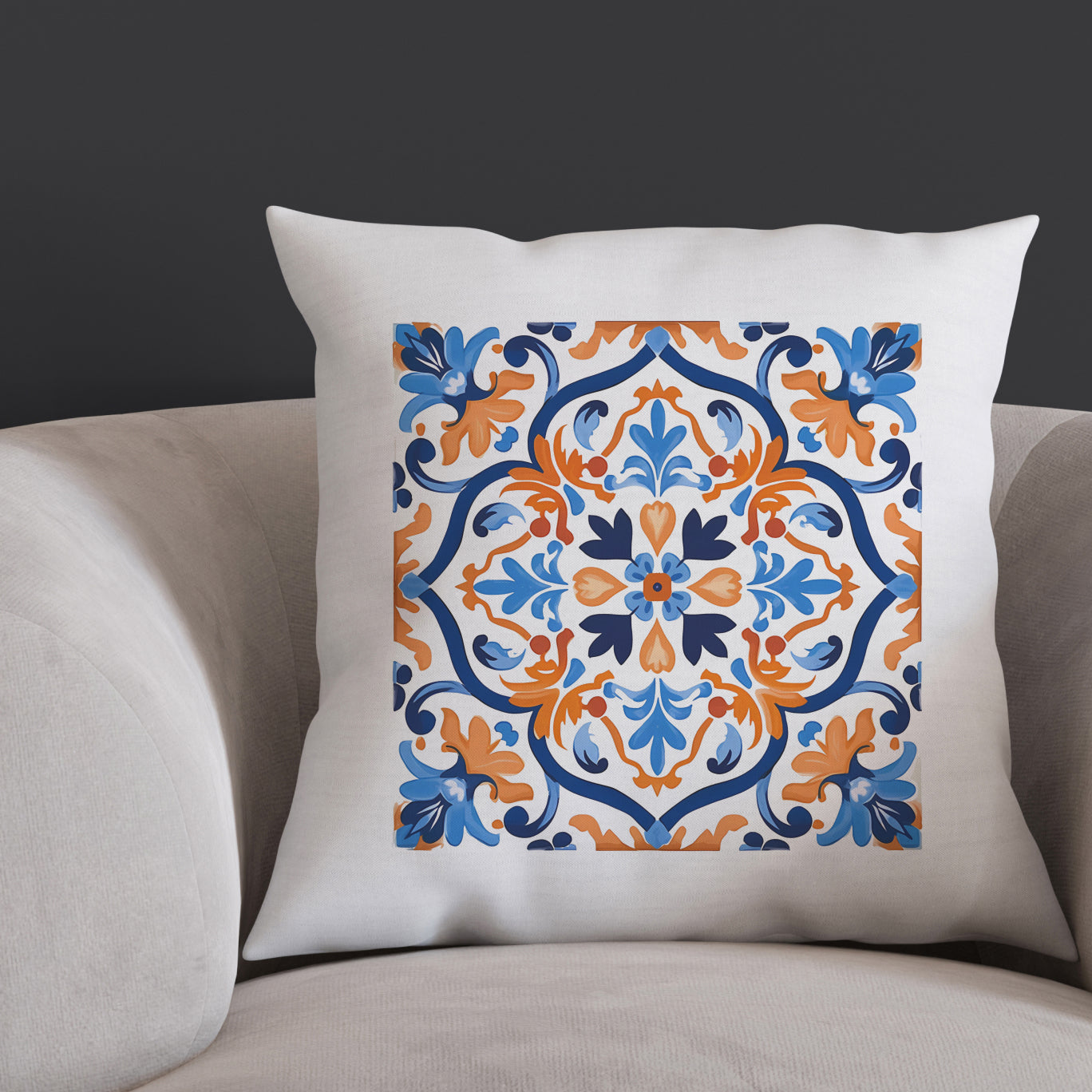 Timeless Tile Design Pillow - Embrace Portuguese Elegance