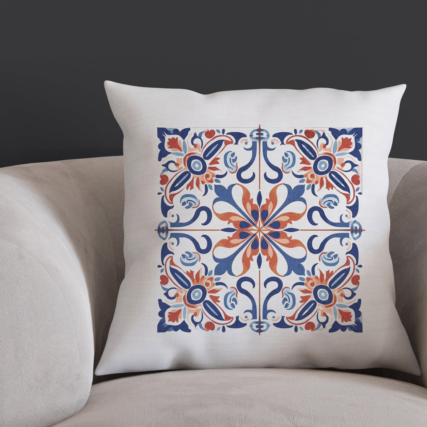 Portuguese Tile Design Pillow - Add a Touch of Portugal to Your Home