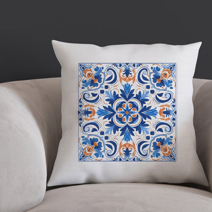 Authentic Tile Pattern Pillow - Portuguese Charm for Your Home