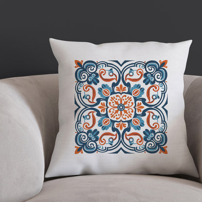 Portuguese Heritage Tile Pillow - Infuse Your Space with Timeless Elegance