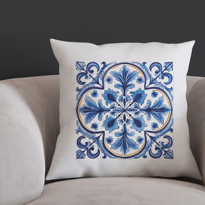 Portuguese Tile Pattern Pillow - Infuse Your Home with Timeless Elegance