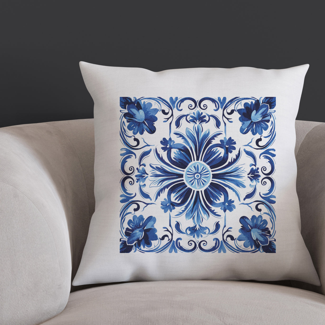 Authentic Traditional Portuguese Tile Pattern Pillow - Bring Portugal’s Artistry Home